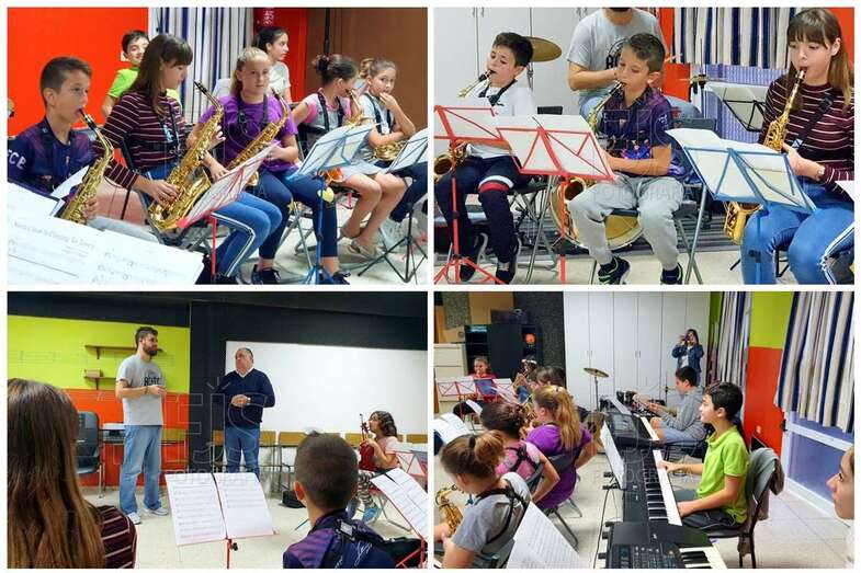 Ensayo de la Big Band Infantil (Foto TA)
